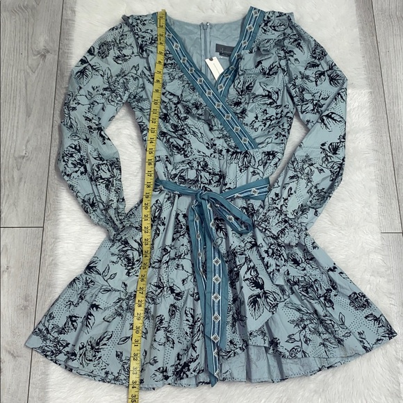 Anthropologie Ruffle Wrap Mini Dress - Picture 11 of 12